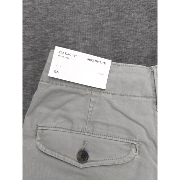 Men's American Eagle Classic 10" Gray Chino Shorts 26" Waist Next Level Flex - Picture 3 of 7